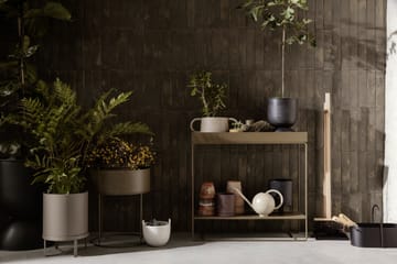 Hourglass bloempot extra small Ø21 cm - Zwart-donkergrijs - Ferm Living