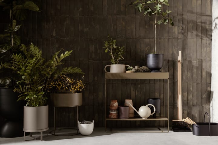 Hourglass bloempot extra small Ø21 cm, Zwart-donkergrijs Ferm Living