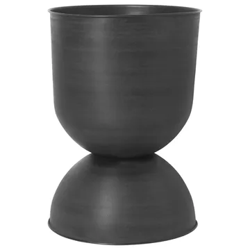 Hourglass bloempot groot Ø50 cm - Zwart-donkergrijs - Ferm Living