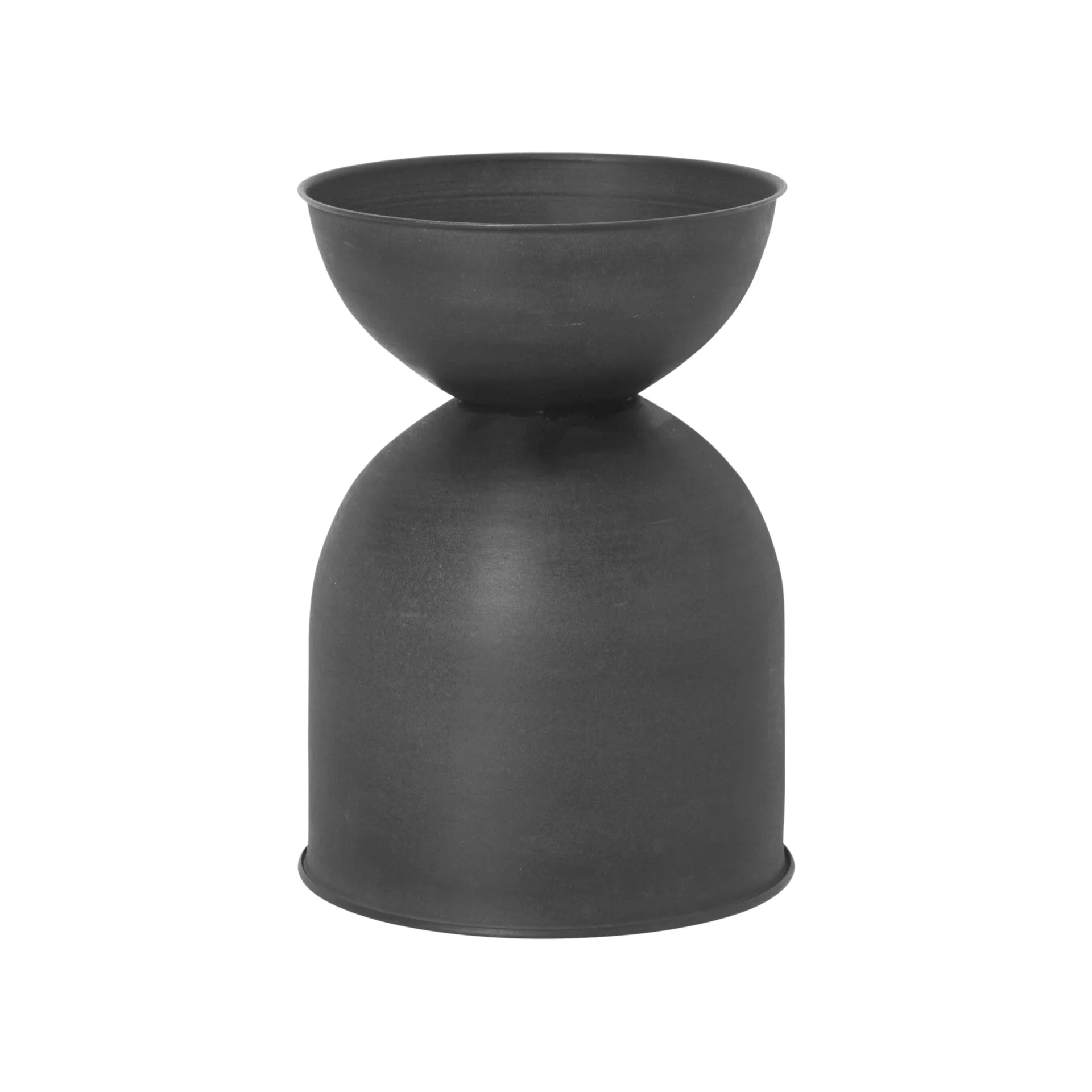 Hourglass bloempot klein Ø30 cm, Zwart-donkergrijs Ferm Living