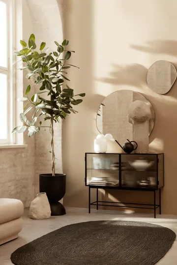 Hourglass bloempot medium Ø40 cm - Zwart-donkergrijs - Ferm Living