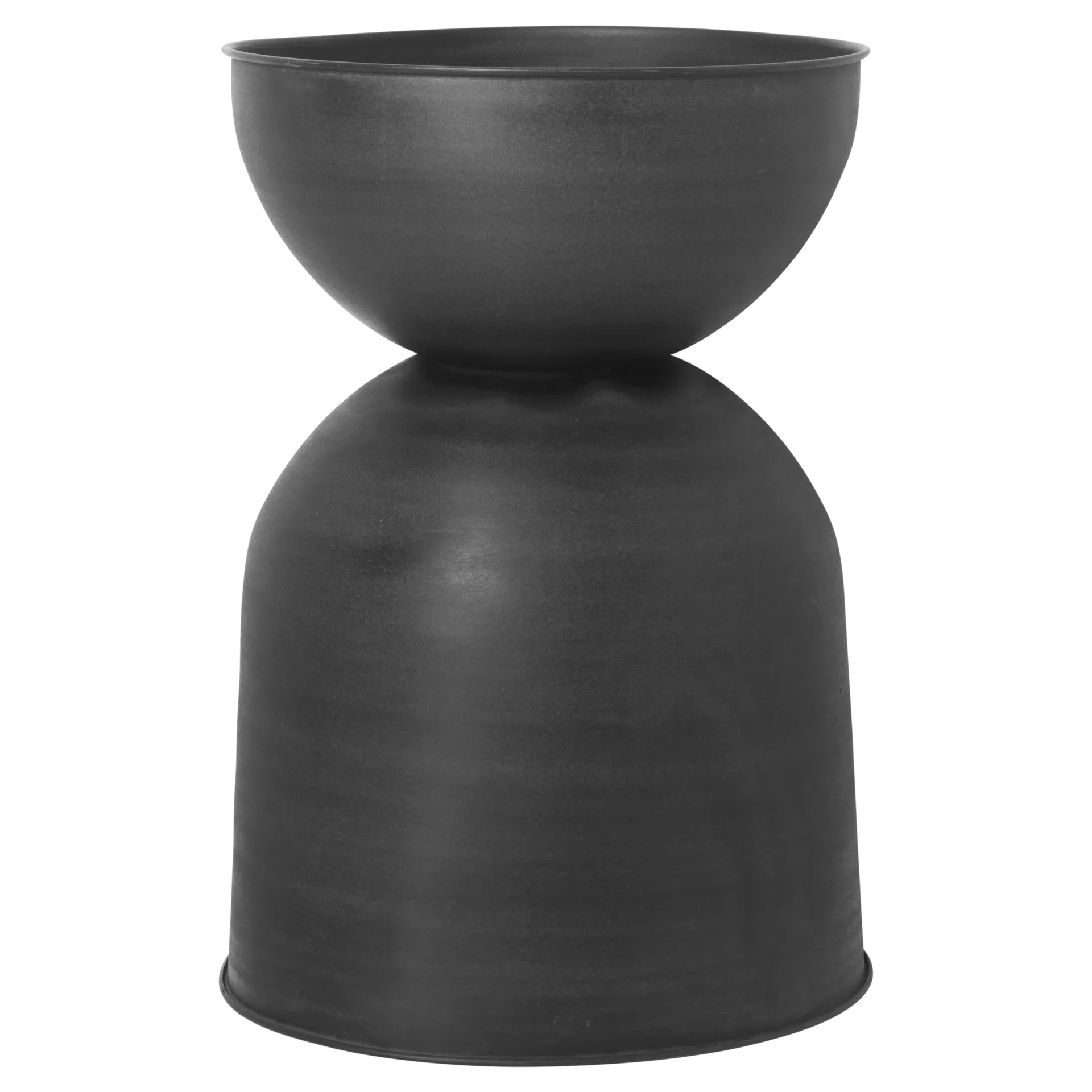 Hourglass pot groot Ø50 cm, Zwart-donkergrijs Ferm Living