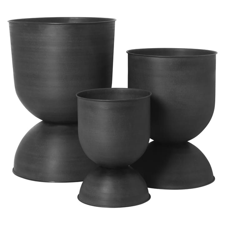Hourglass pot medium Ø41 cm, Zwart-donkergrijs Ferm Living