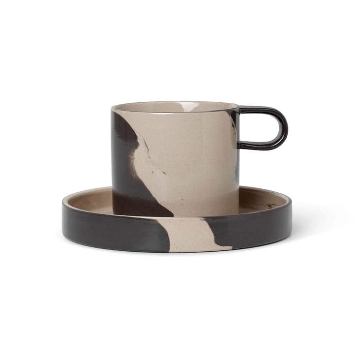 Inlay kop met schotel - Sand-brown - Ferm Living