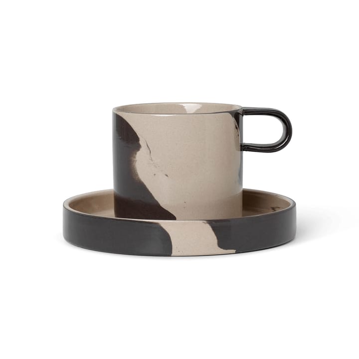 Inlay kop met schotel - Sand-brown - Ferm LIVING