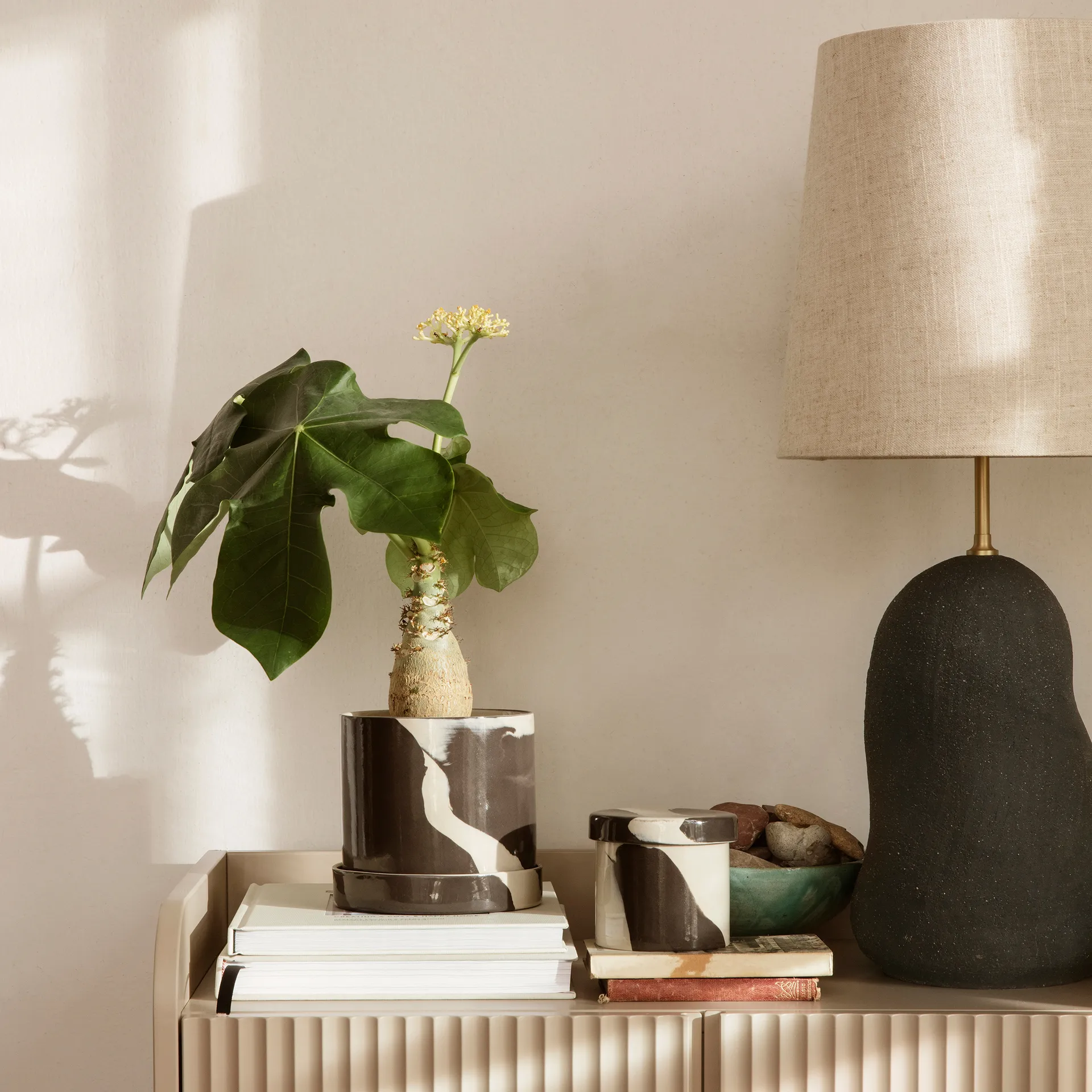 Inlay voorraadpot Ø14,5 cm, Sand-brown Ferm Living