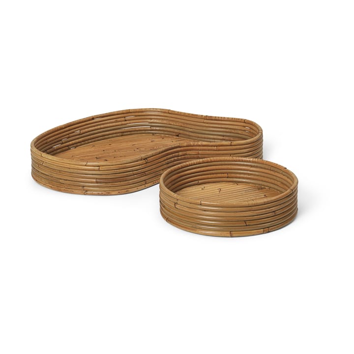 Isola dienbladen 2-delig - Natural Stained - Ferm Living