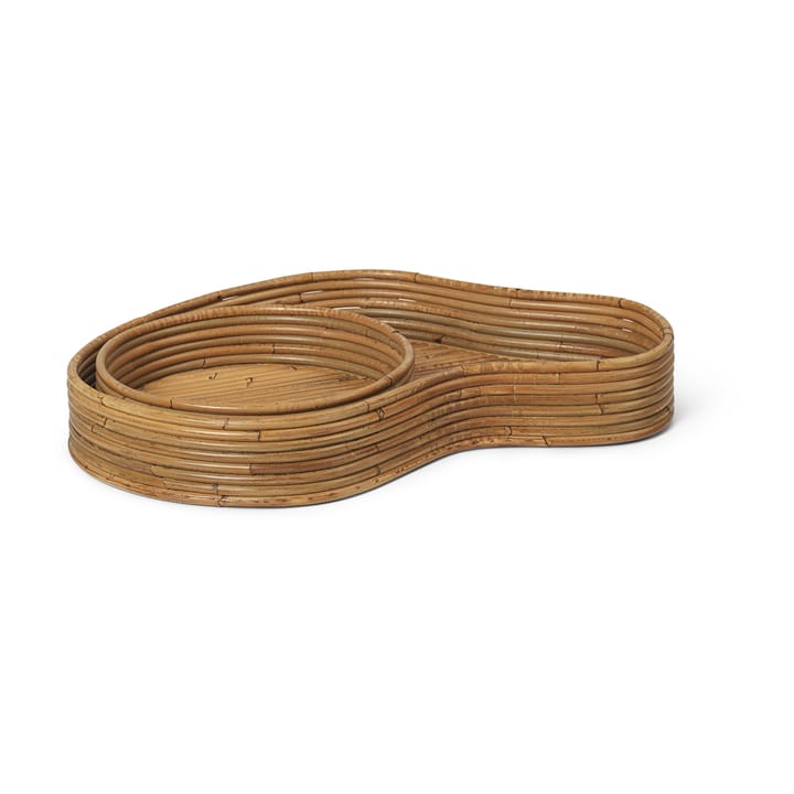 Isola dienbladen 2-delig, Natural Stained Ferm Living