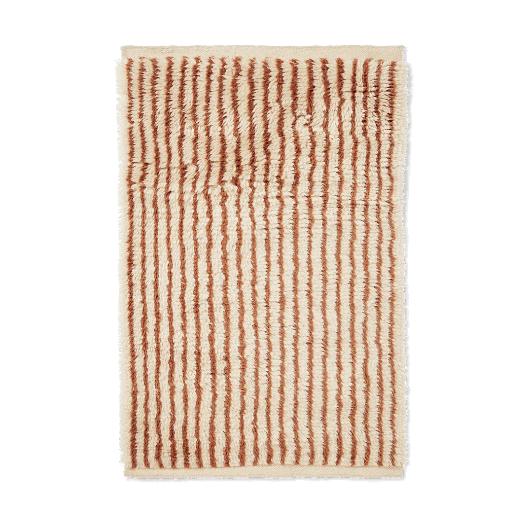 Kami vloerkleed, Off white-red brown, 80x120 cm Ferm Living