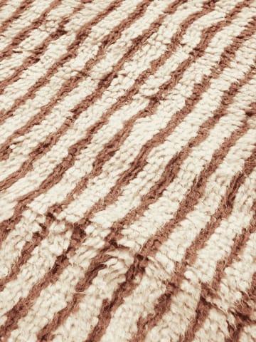 Kami vloerkleed - Off white-red brown, 80x120 cm - Ferm Living