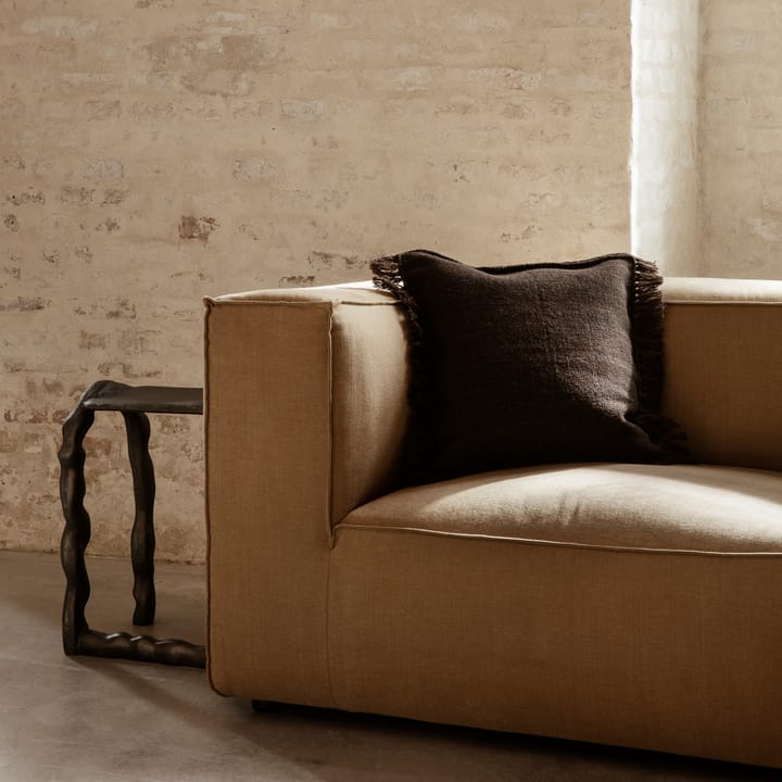Kelim kussen met franjes S 50x50 cm, Dark melange Ferm Living