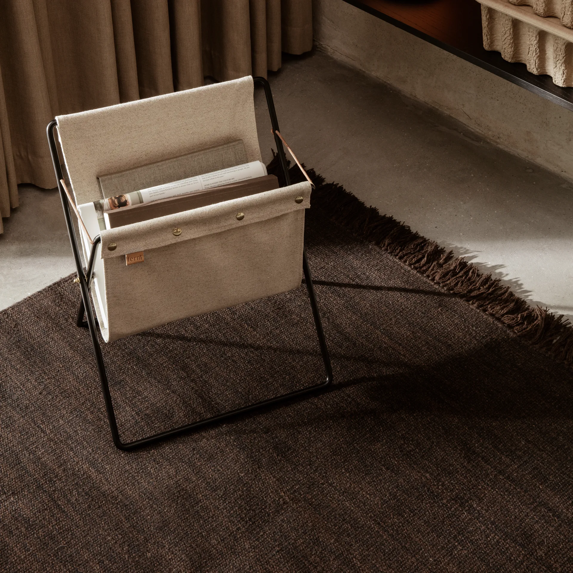 Kelim vloerkleed 240x240 cm, Dark melange Ferm Living