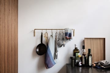 Kitchen keukenstang met 6 st. haken - Messing - ferm LIVING