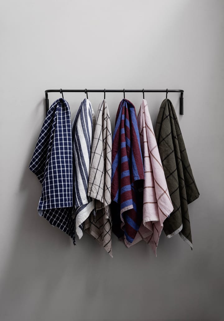 Kitchen keukenstang met 6 st. haken, Zwart messing Ferm Living