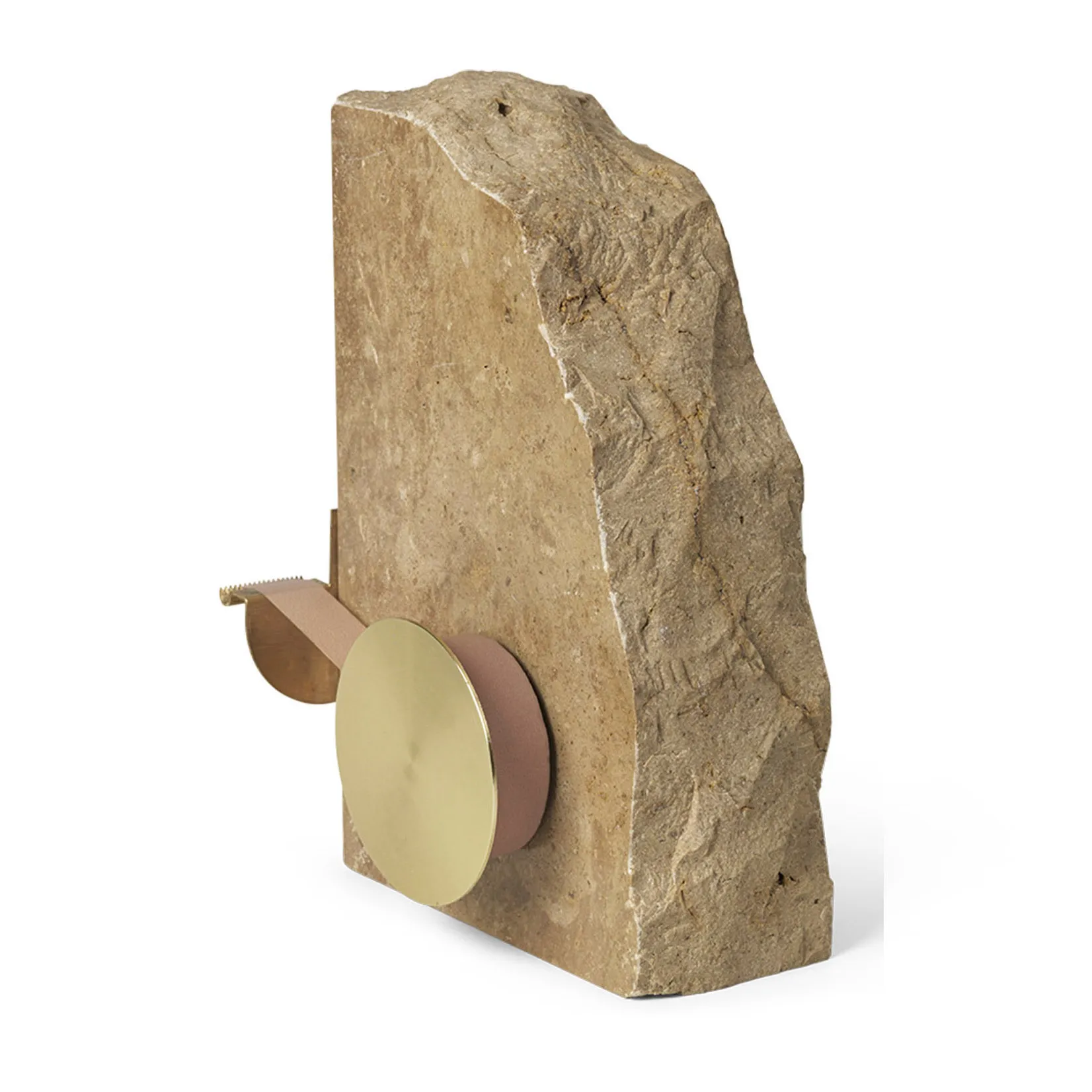 Klint plakbandhouder 11,6x17 cm, Beige travertijn Ferm Living