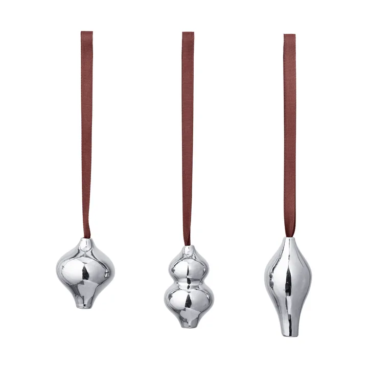 Komo decoratiehanger 3 delen - Zilverkleurig - Ferm Living