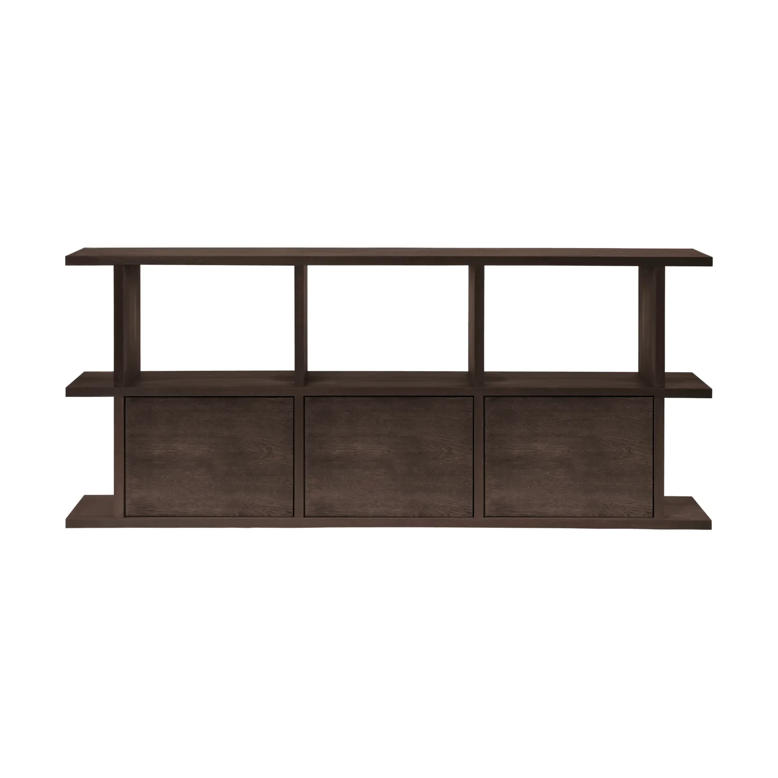 Kona boekenkast 3x2, Dark stained, inkl 3 skåpsinsatser Ferm Living