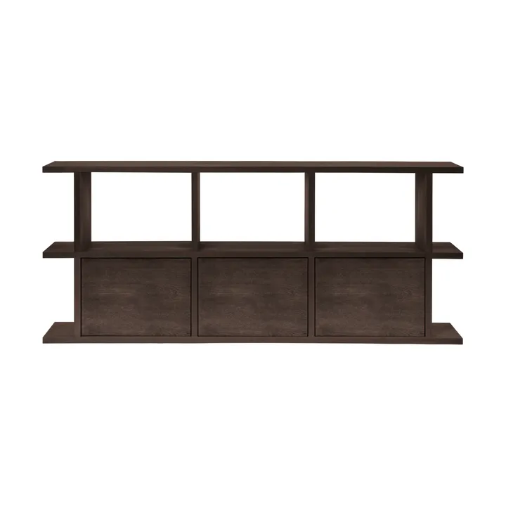 Kona boekenkast 3x2 - Dark stained, inkl 3 skåpsinsatser - Ferm Living