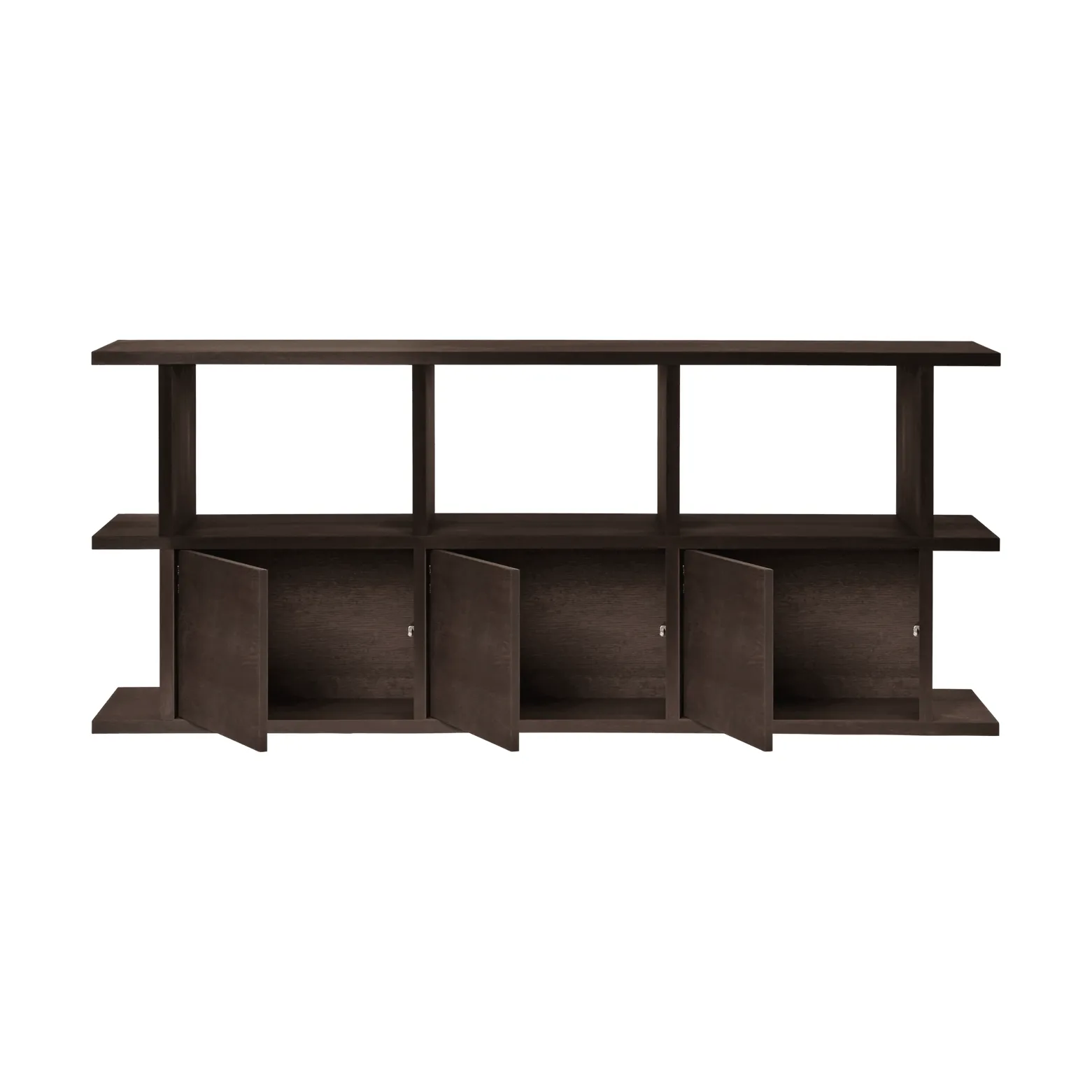 Kona boekenkast 3x2, Dark stained, inkl 3 skåpsinsatser Ferm Living