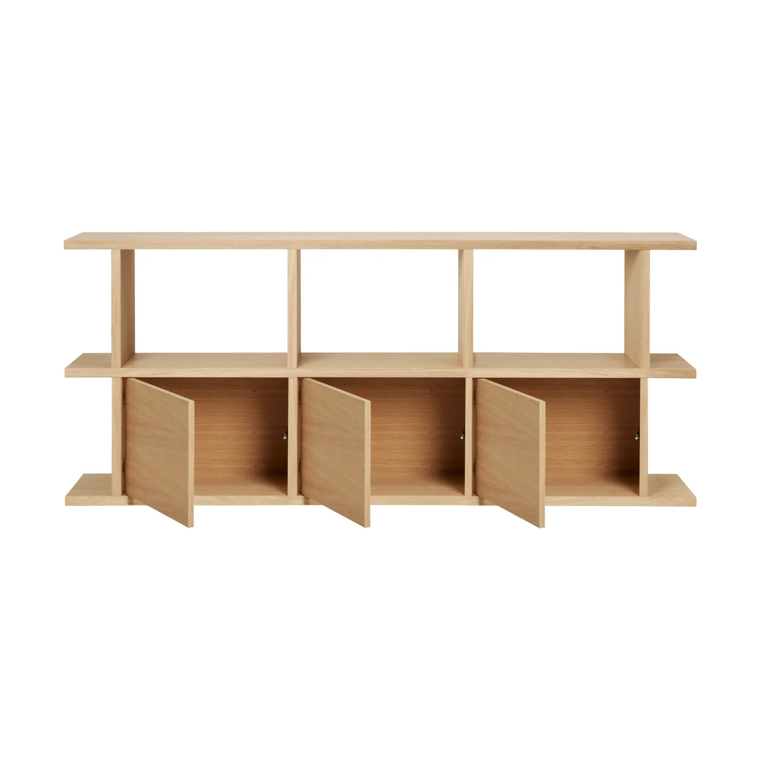 Kona boekenkast 3x2, Natural oak, inkl 3 skåpsinsatser Ferm Living