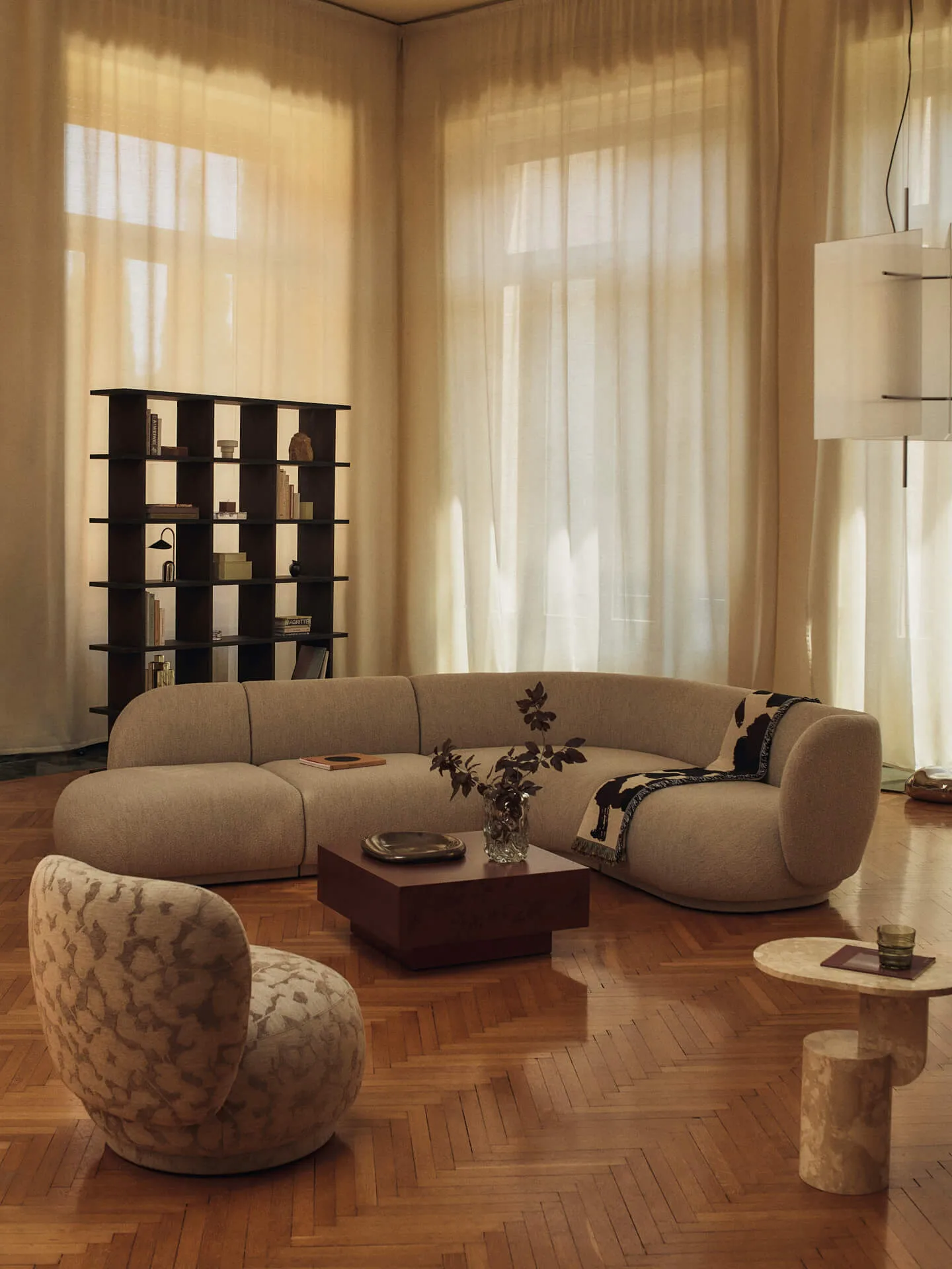 Kona boekenkast 3x6, Dark Stained Ferm Living