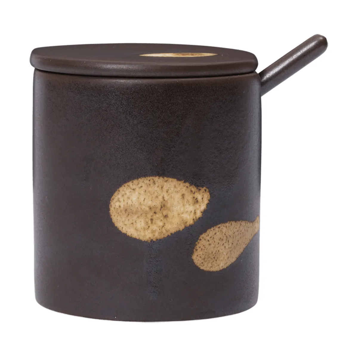 Koyo pot met lepel, Donkerbruin-buff Ferm Living