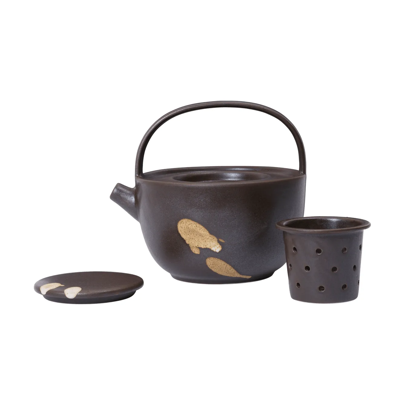 Koyo theepot 0,85 L, Donkerbruin-buff Ferm Living