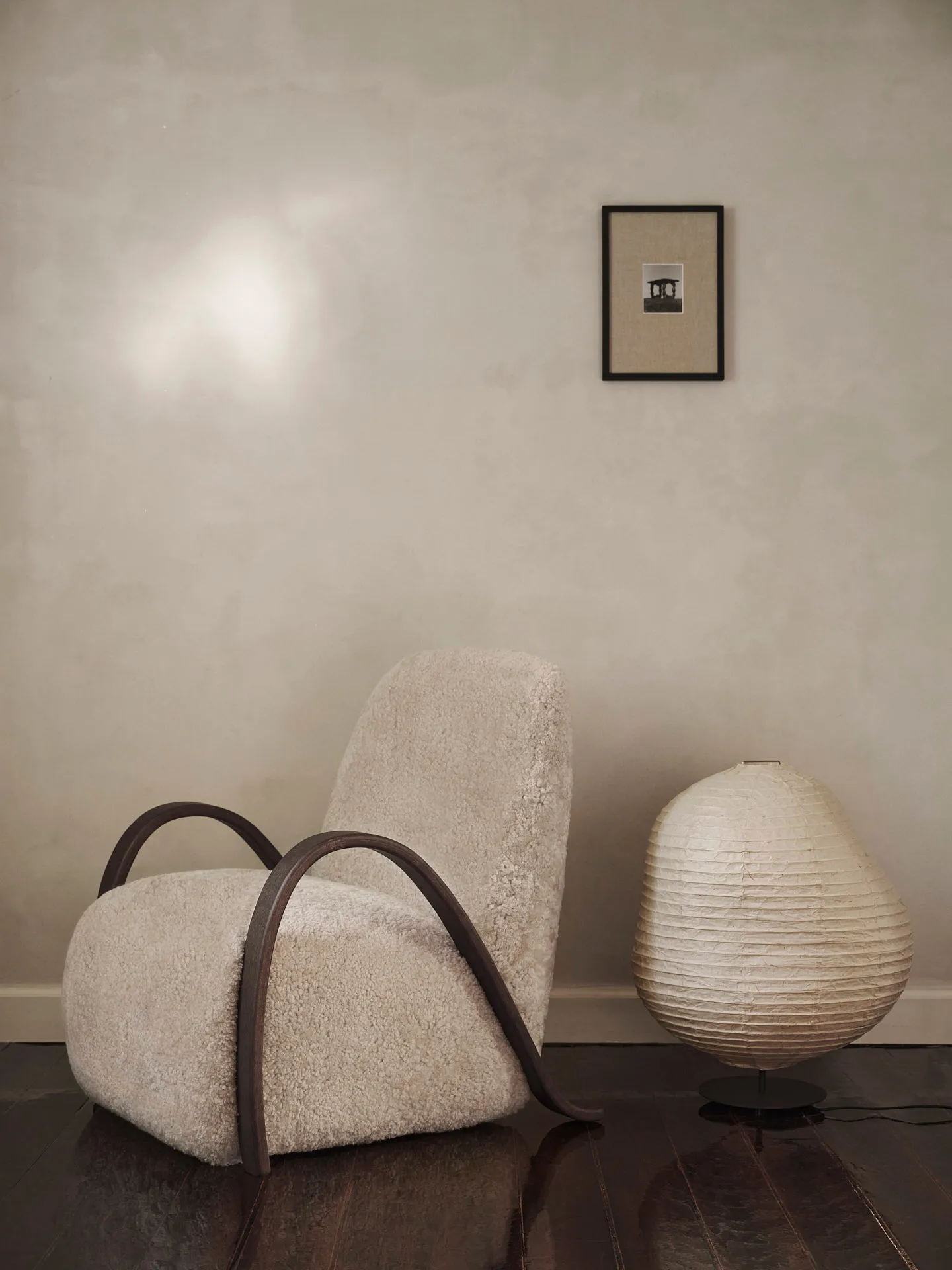Kurbis vloerlamp low, Natural-black Ferm Living