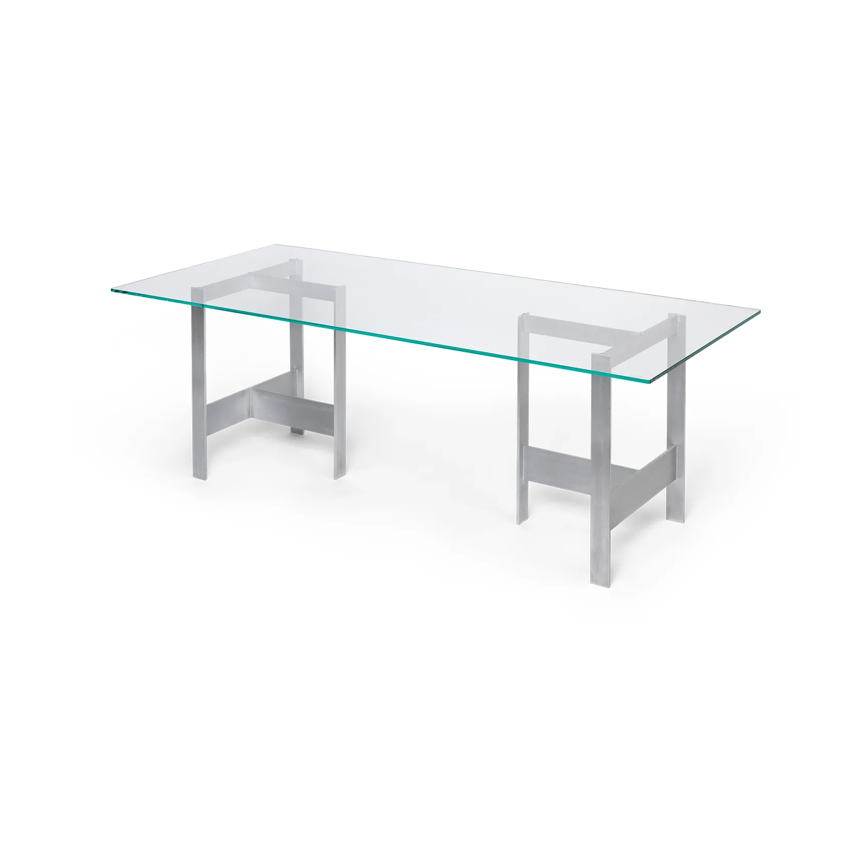 Lager eettafel 90x200 cm, Glass-aluminium Ferm Living
