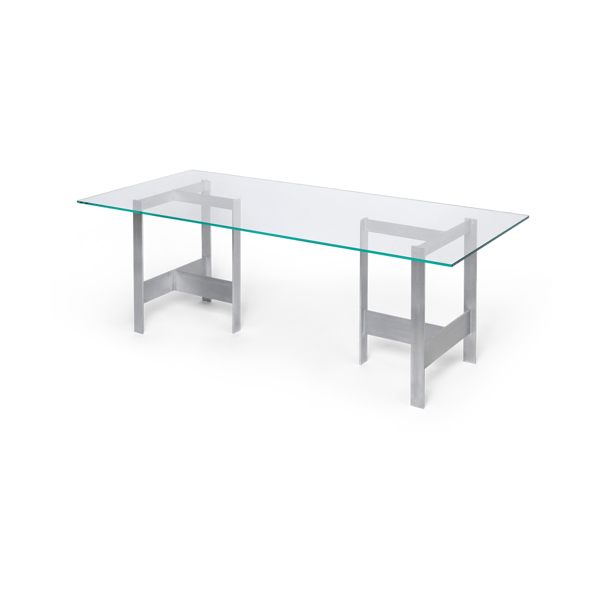 Ferm Living Lager eettafel 90x200 cm Glass-aluminium