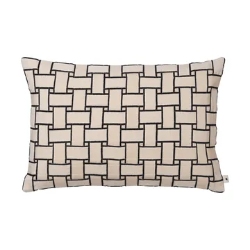 Lattice kussenhoes - Off-white-zwart, 40x60 cm - Ferm Living