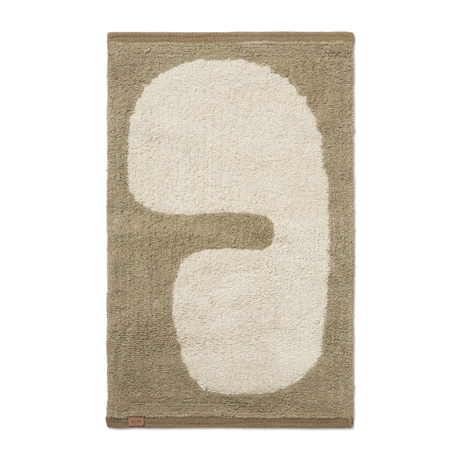 Lay badmat 50x70 cm, Dark taupe-off white Ferm Living