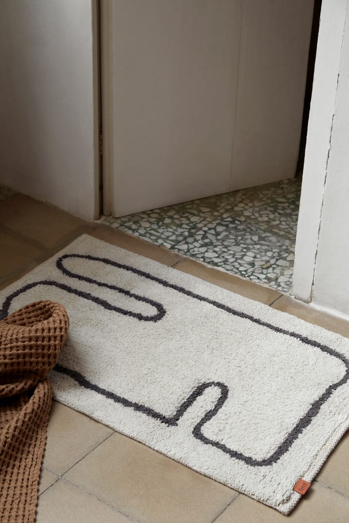 Lay badmat 50x70 cm, Off white-coffee Ferm Living