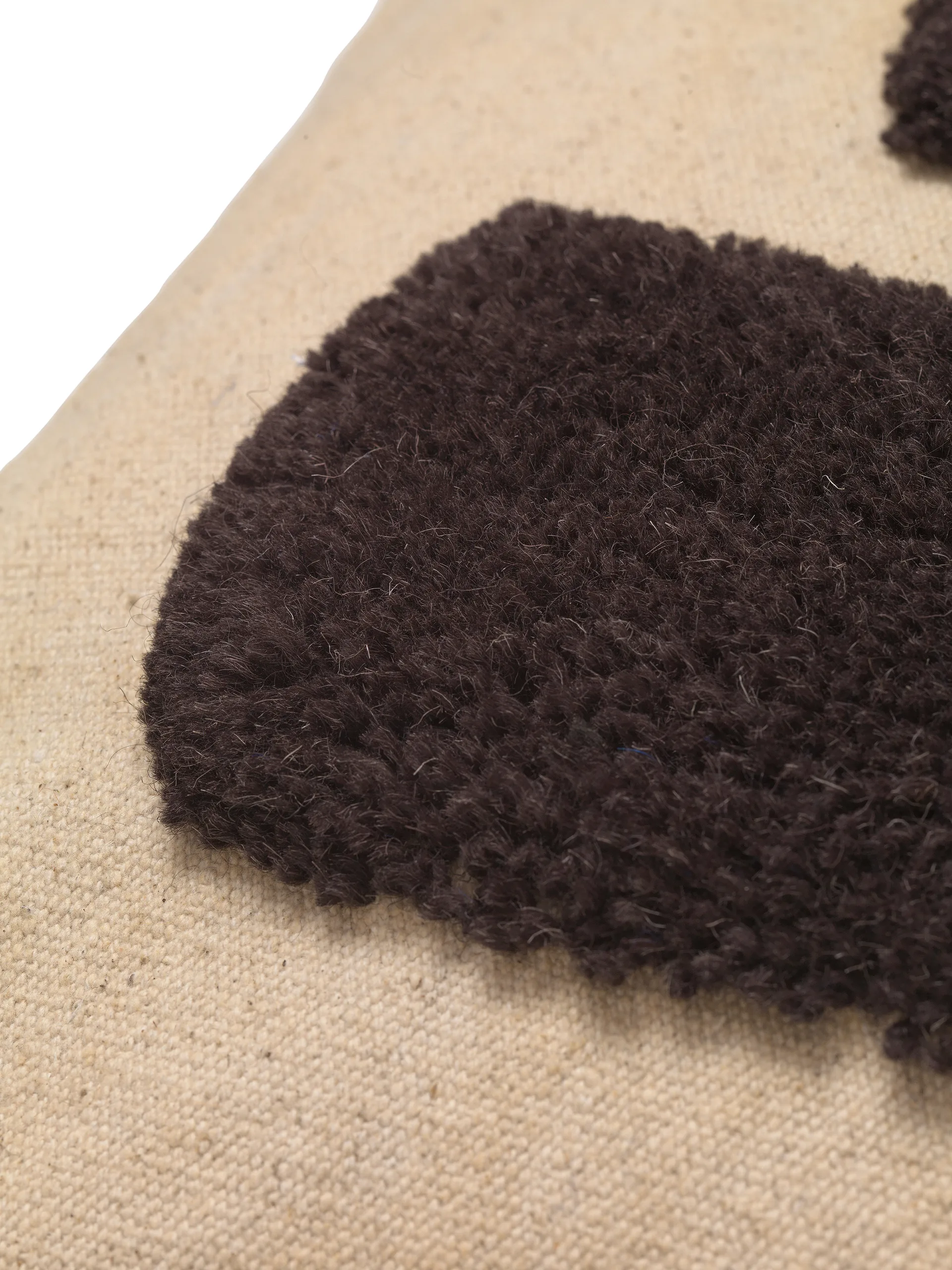Lay kussen 50x50 cm, Sand / Dark Brown Ferm Living