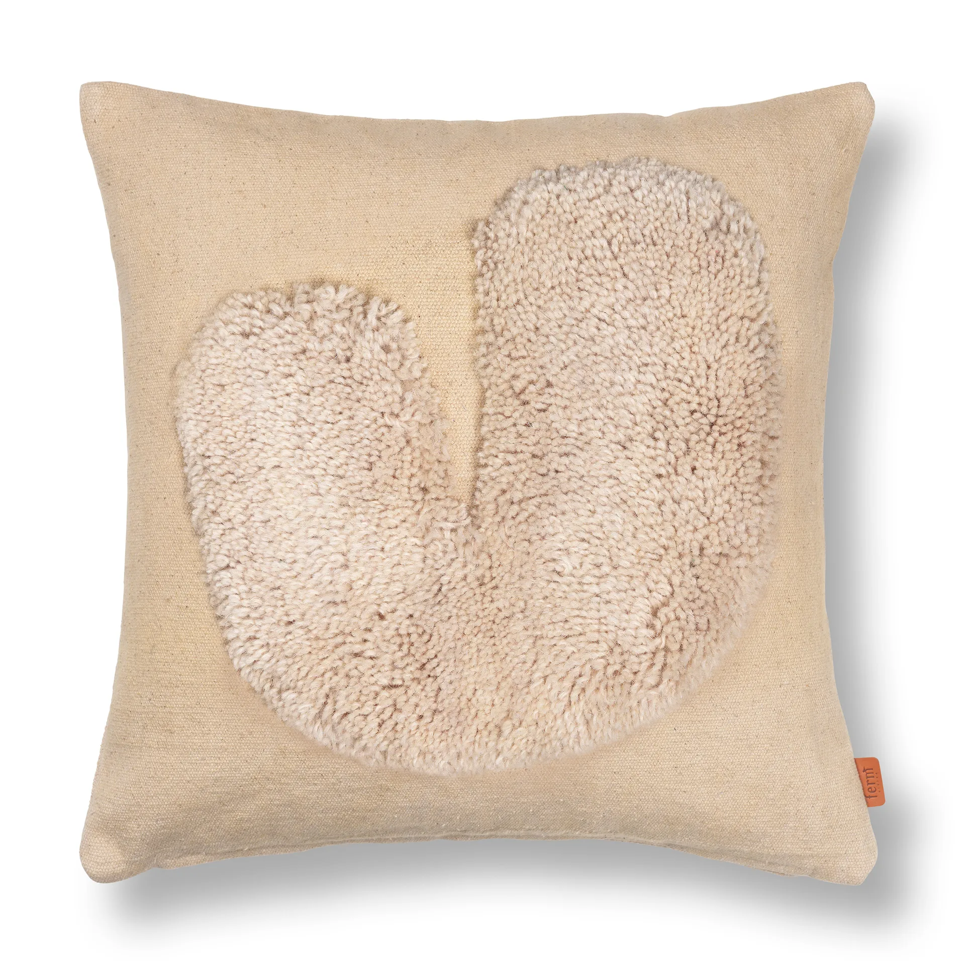 Lay kussen 50x50 cm, Sand / Off-white Ferm Living