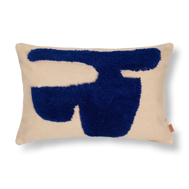 Lay rechthoekig kussen 40x60 cm - Sand / Bright Blue - Ferm Living