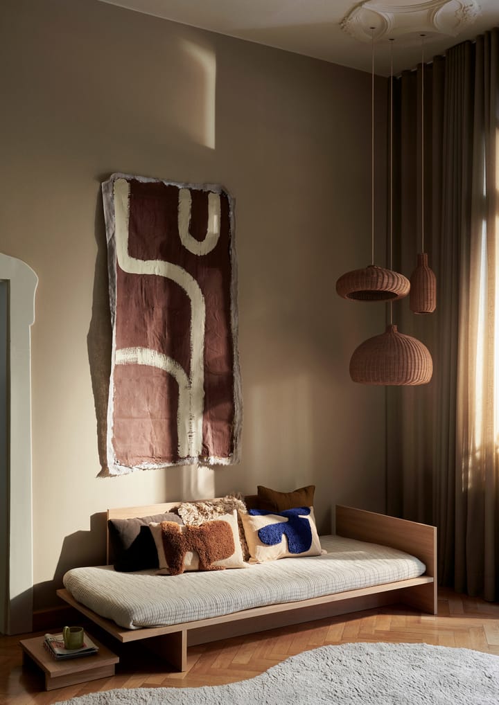 Lay rechthoekig kussen 40x60 cm, Sand / Bright Blue Ferm Living