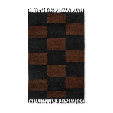 Mara handgeknoopt tapijt 120x180 cm - Black-chocolate - Ferm Living