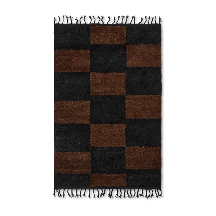Mara handgeknoopt tapijt 120x180 cm - Black-chocolate - Ferm LIVING