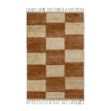 Mara handgeknoopt tapijt 120x180 cm - Dark Brick-off-white - Ferm Living