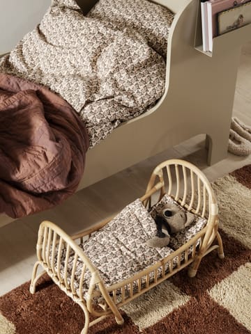 Mara handgeknoopt tapijt 120x180 cm - Dark Brick-off-white - ferm LIVING