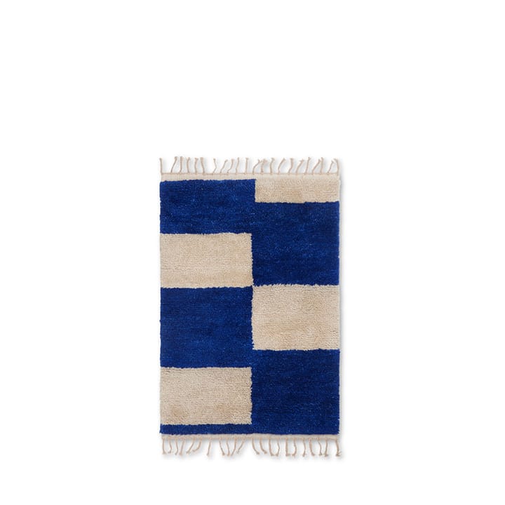 Mara Vloerkleed - bright blue/offwhite, s, 80x120 cm - ferm LIVING