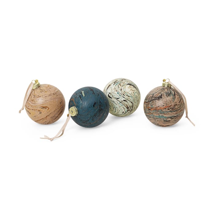 Marble decoratiebol mixed 4-pack - Large - Ferm LIVING