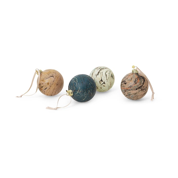 Marble decoratiebol mixed 4-pack - Medium - ferm LIVING