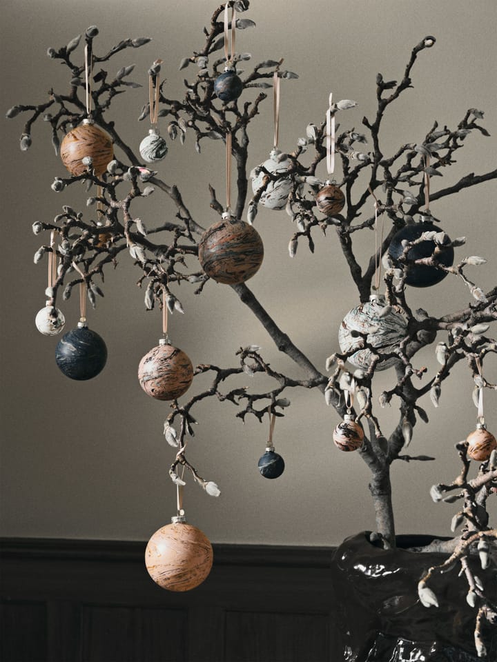 Marble decoratiebol mixed 4-pack, Medium Ferm Living