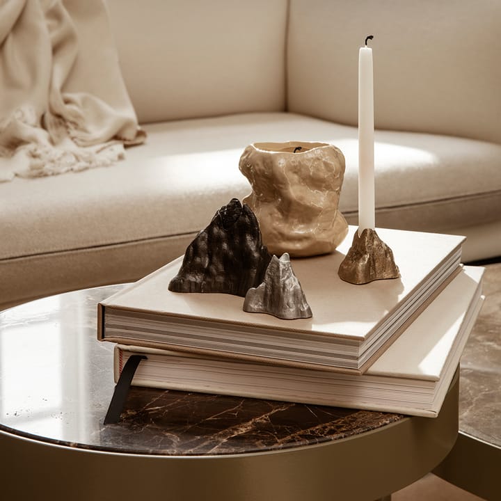 Marble Table salontafel, marmer zwart, large, zwart onderstel Ferm Living