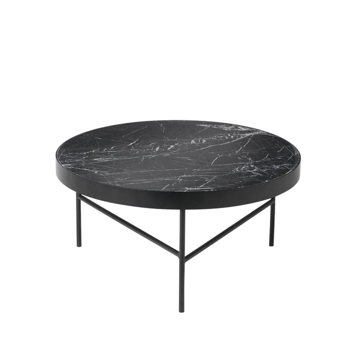 Marble Table salontafel - marmer zwart, large, zwart onderstel - ferm LIVING