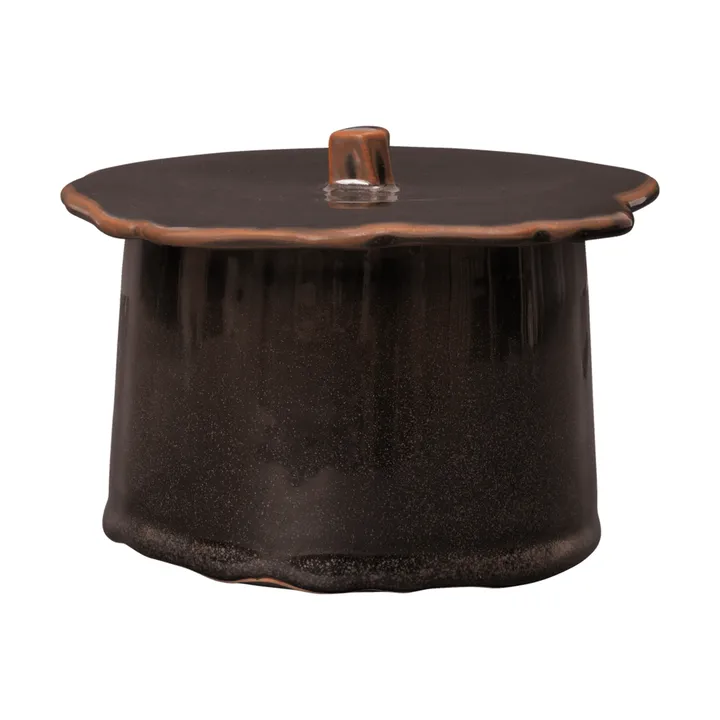 Marnen pot met deksel - Carob brown, Ø11x9 cm - Ferm Living