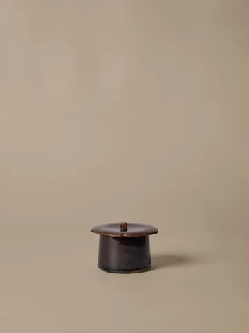 Marnen pot met deksel - Carob brown, Ø11x9 cm - Ferm Living