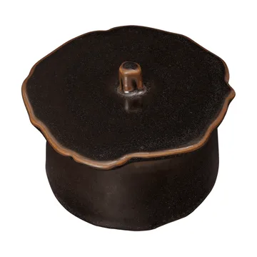 Marnen pot met deksel - Carob brown, Ø13x7 cm - Ferm Living